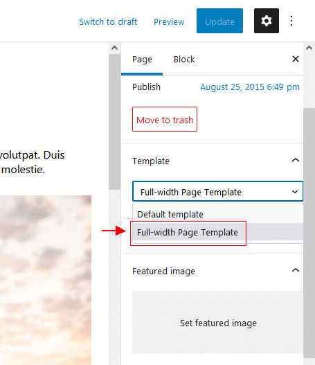 Fullwidth Page Template
