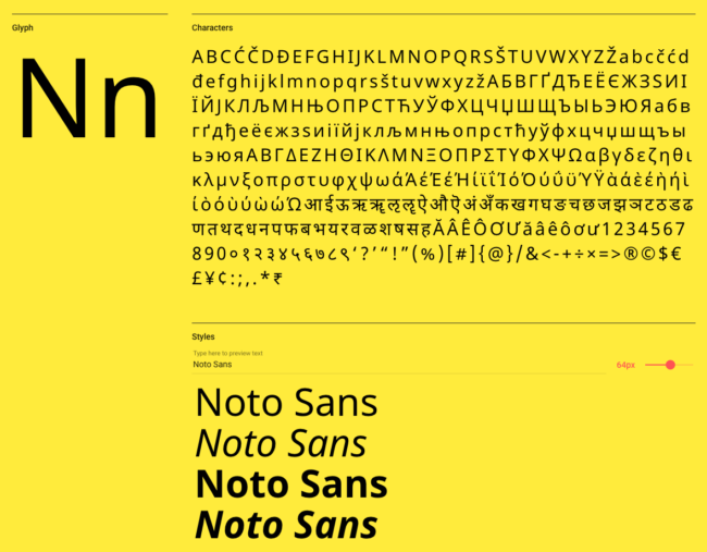 noto sans font